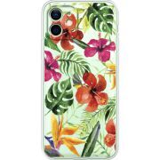 Прозрачный чехол BoxFace Apple iPhone 12 Tropical Flowers