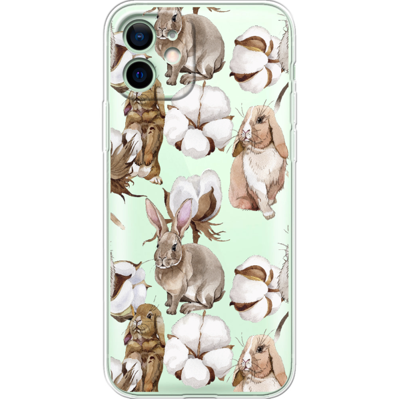 Прозрачный чехол BoxFace Apple iPhone 12 Cotton and Rabbits