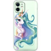 Чехол со стразами Apple iPhone 12 Unicorn Queen