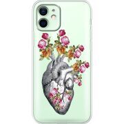 Чехол со стразами Apple iPhone 12 Heart