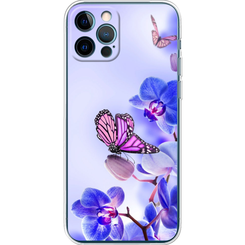 Чехол BoxFace Apple iPhone 12 Pro Orchids and Butterflies