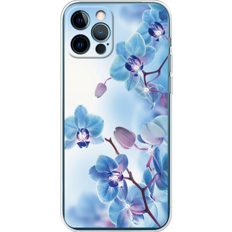Чехол со стразами Apple iPhone 12 Pro Orchids