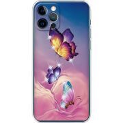 Чехол со стразами Apple iPhone 12 Pro Butterflies