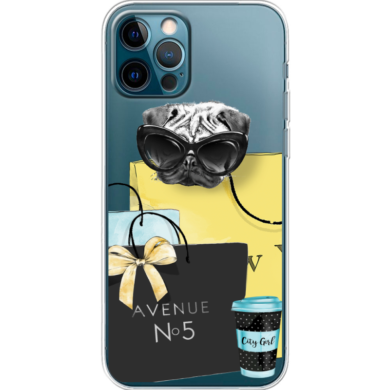 Прозрачный чехол BoxFace Apple iPhone 12 Pro Fashion Pug