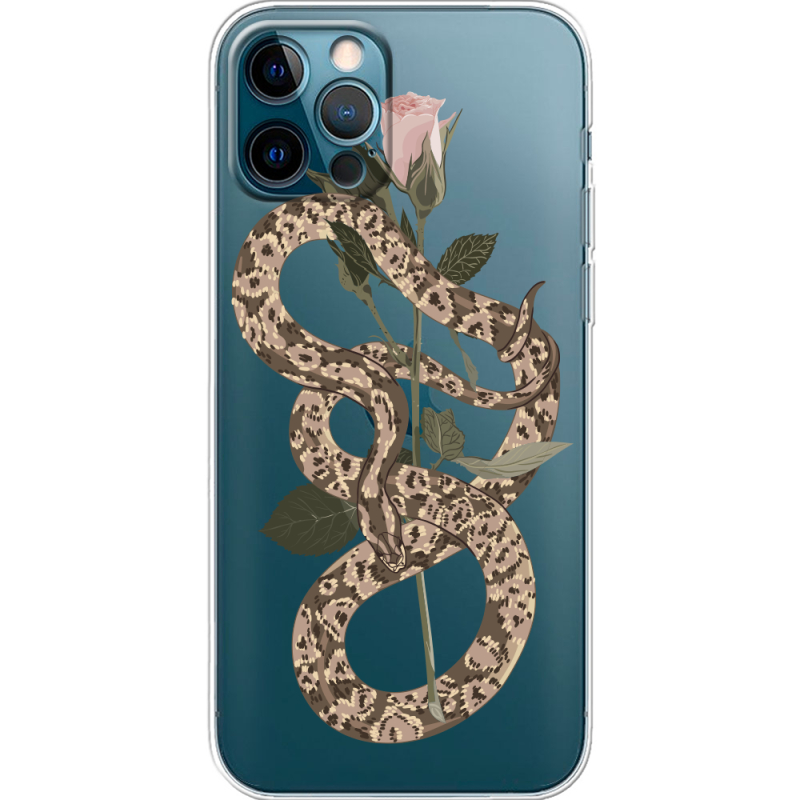 Прозрачный чехол BoxFace Apple iPhone 12 Pro Glamor Snake