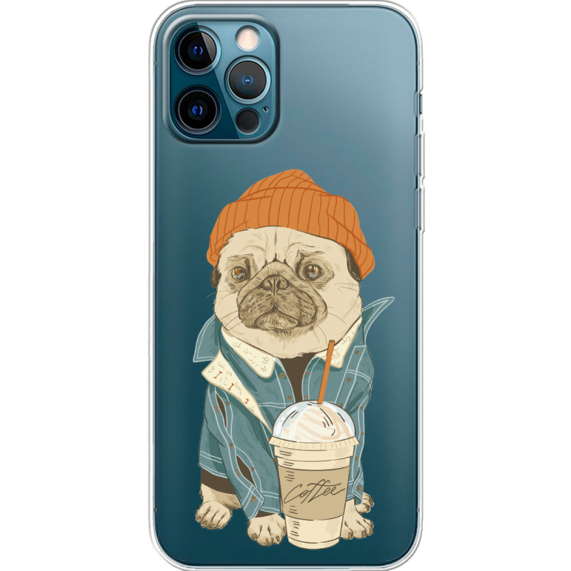 Прозрачный чехол BoxFace Apple iPhone 12 Pro Dog Coffeeman