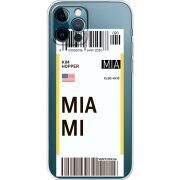 Прозрачный чехол BoxFace Apple iPhone 12 Pro Ticket Miami