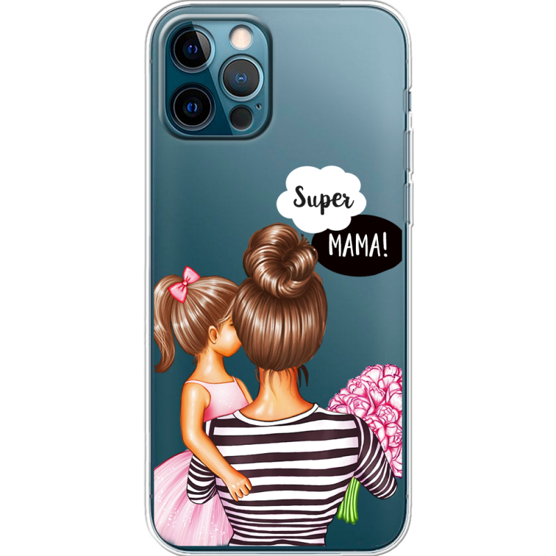 Прозрачный чехол BoxFace Apple iPhone 12 Pro Super Mama and Daughter
