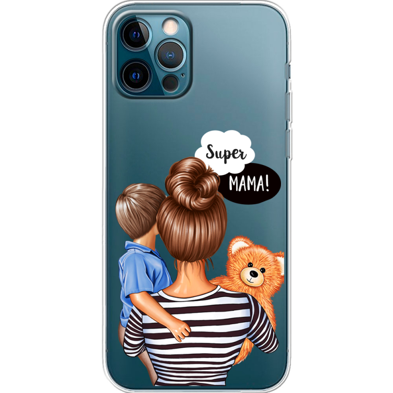 Прозрачный чехол BoxFace Apple iPhone 12 Pro Super Mama and Son