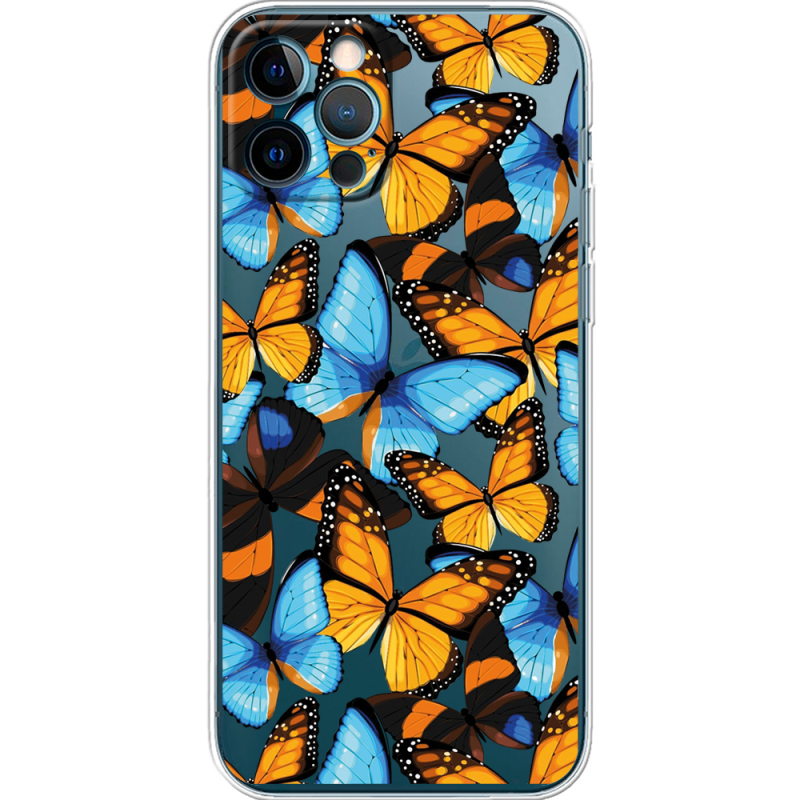 Прозрачный чехол BoxFace Apple iPhone 12 Pro Butterfly Morpho