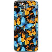 Прозрачный чехол BoxFace Apple iPhone 12 Pro Butterfly Morpho