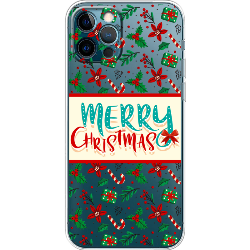 Прозрачный чехол BoxFace Apple iPhone 12 Pro Vintage Christmas Pattern