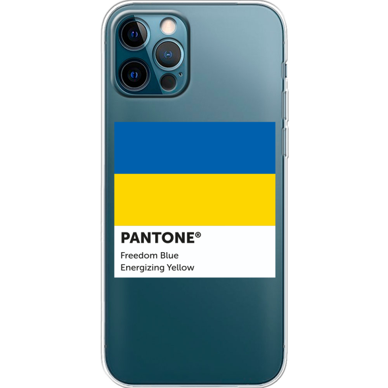 Прозрачный чехол BoxFace Apple iPhone 12 Pro Pantone вільний синій