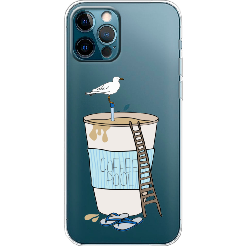 Прозрачный чехол BoxFace Apple iPhone 12 Pro Segull in Cofee Pool