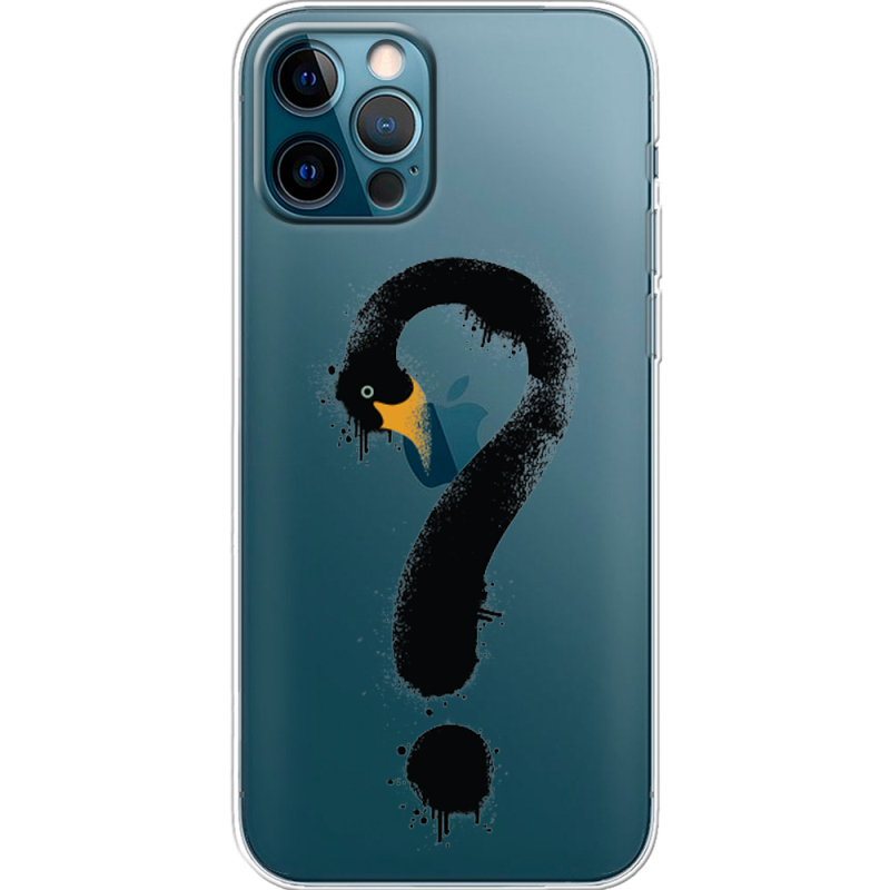 Прозрачный чехол BoxFace Apple iPhone 12 Pro Swan question