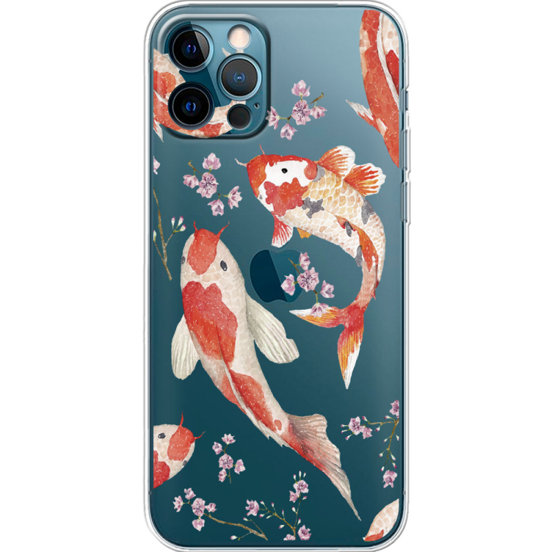 Прозрачный чехол BoxFace Apple iPhone 12 Pro Japanese Koi Fish