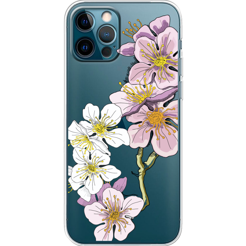 Прозрачный чехол BoxFace Apple iPhone 12 Pro Cherry Blossom