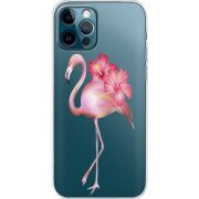 Прозрачный чехол BoxFace Apple iPhone 12 Pro Floral Flamingo