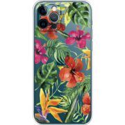 Прозрачный чехол BoxFace Apple iPhone 12 Pro Tropical Flowers