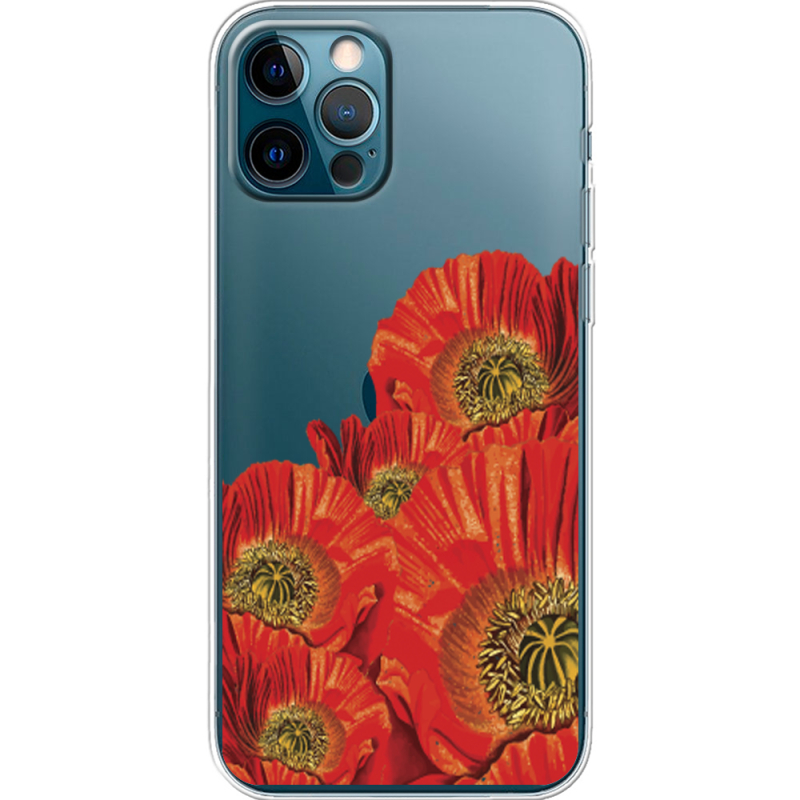 Прозрачный чехол BoxFace Apple iPhone 12 Pro Red Poppies