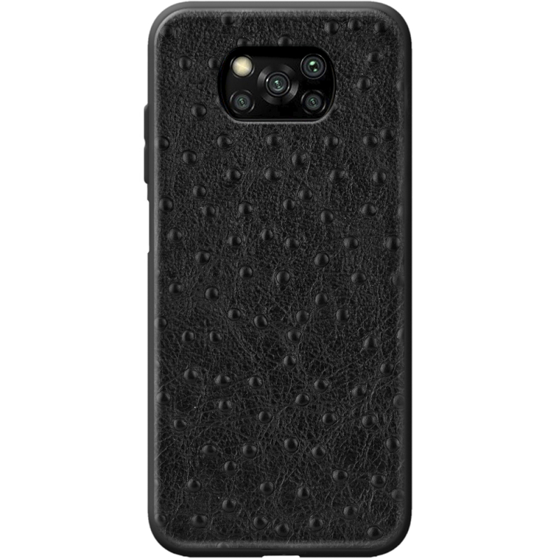 Кожаный чехол Boxface Poco X3 / X3 Pro Strauss Black