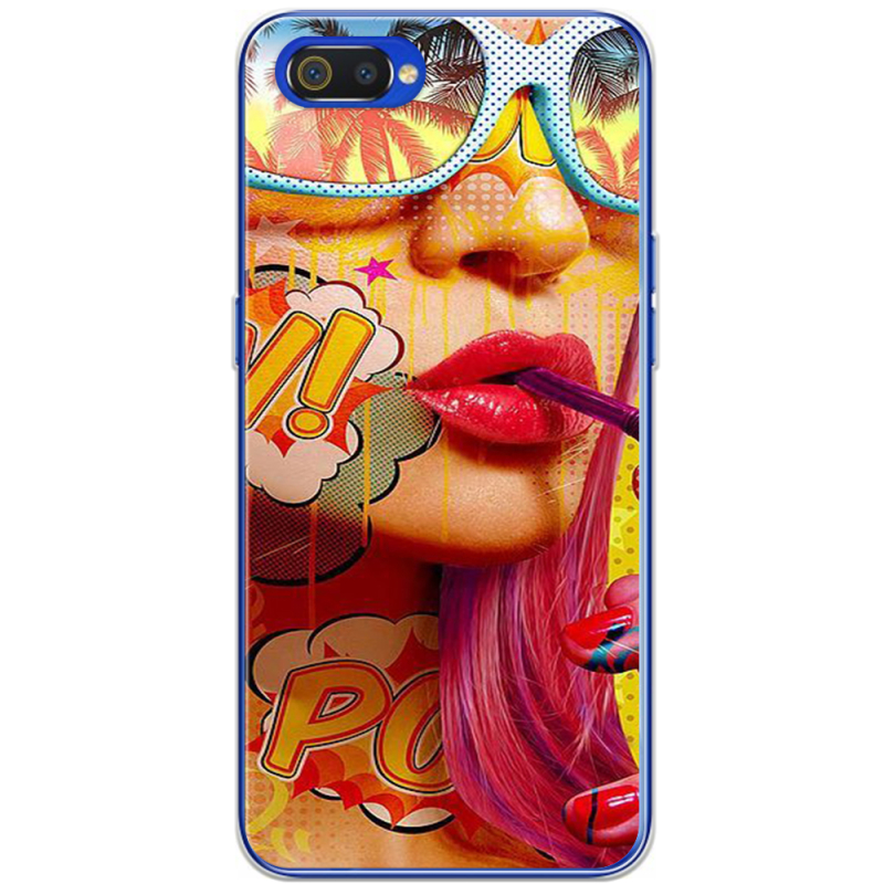 Чехол BoxFace Realme C2 Yellow Girl Pop Art