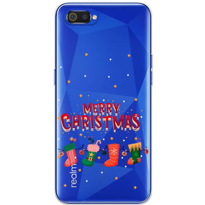 Прозрачный чехол BoxFace Realme C2 Merry Christmas