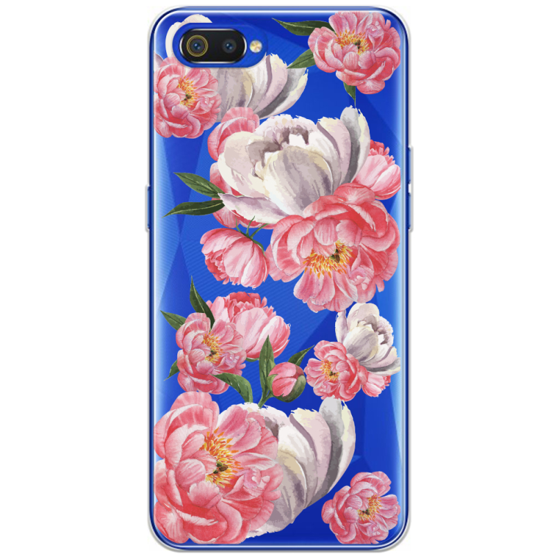 Прозрачный чехол BoxFace Realme C2 Peony Watercolor Style