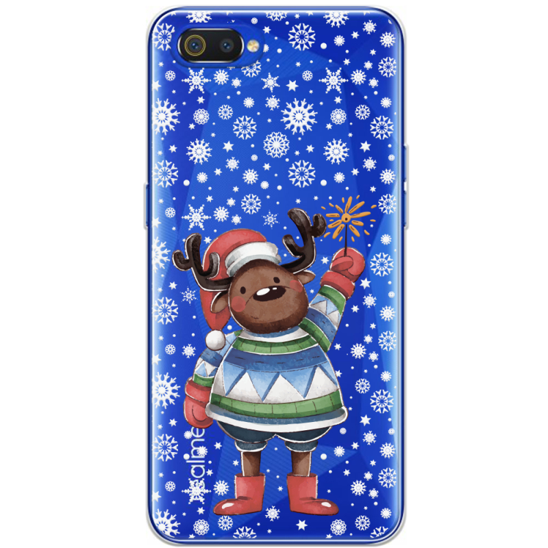 Прозрачный чехол BoxFace Realme C2 Christmas Deer with Snow