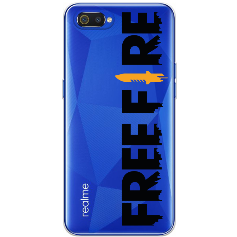 Прозрачный чехол BoxFace Realme C2 Free Fire Black Logo