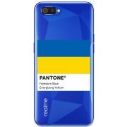 Прозрачный чехол BoxFace Realme C2 Pantone вільний синій