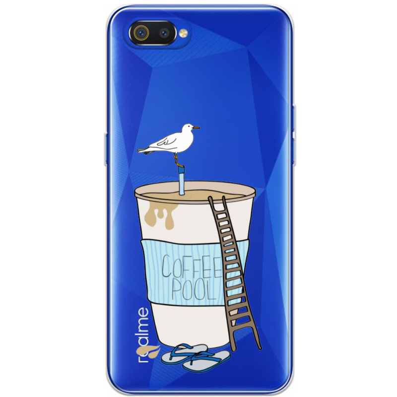 Прозрачный чехол BoxFace Realme C2 Segull in Cofee Pool