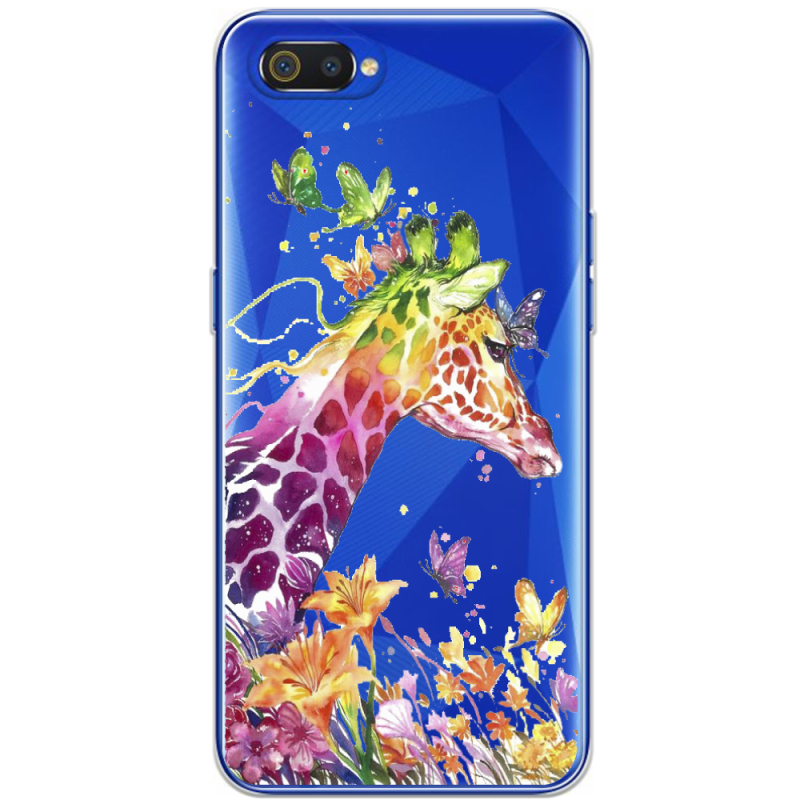 Прозрачный чехол BoxFace Realme C2 Colorful Giraffe