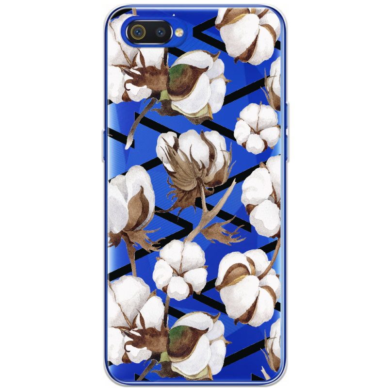 Прозрачный чехол BoxFace Realme C2 Cotton flowers