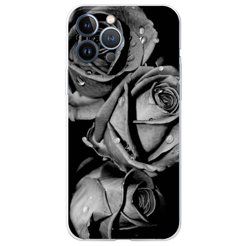 Чехол BoxFace Apple iPhone 13 Pro Max Black and White Roses