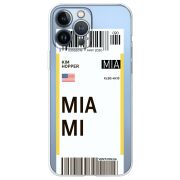Прозрачный чехол BoxFace Apple iPhone 13 Pro Max Ticket Miami
