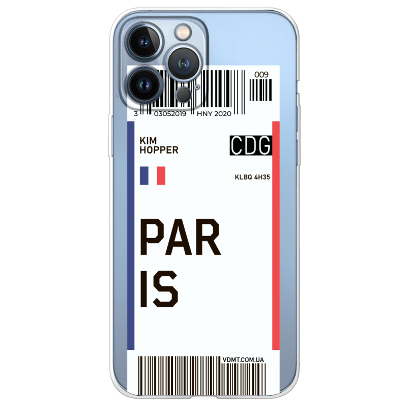 Прозрачный чехол BoxFace Apple iPhone 13 Pro Max Ticket Paris