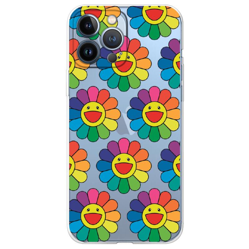 Прозрачный чехол BoxFace Apple iPhone 13 Pro Max Hippie Flowers
