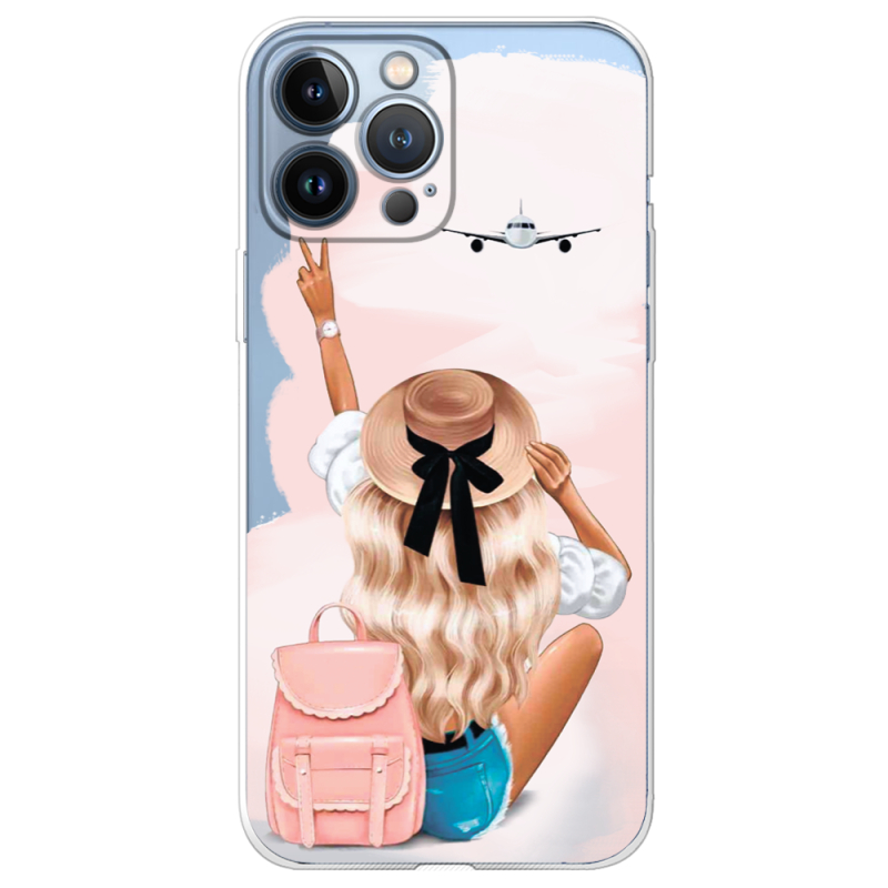 Прозрачный чехол BoxFace Apple iPhone 13 Pro Max Travel Girl