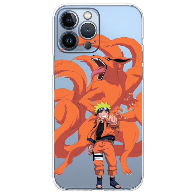 Прозрачный чехол BoxFace Apple iPhone 13 Pro Max Naruto and Kurama