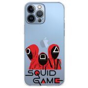 Прозрачный чехол BoxFace Apple iPhone 13 Pro Max siquid game люди в красном