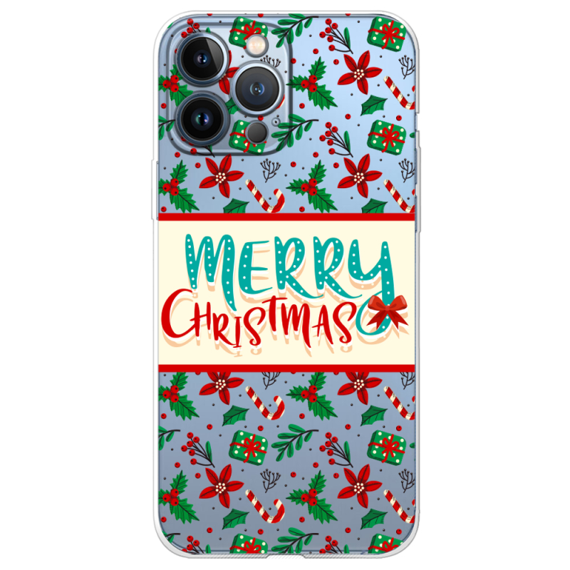 Прозрачный чехол BoxFace Apple iPhone 13 Pro Max Vintage Christmas Pattern