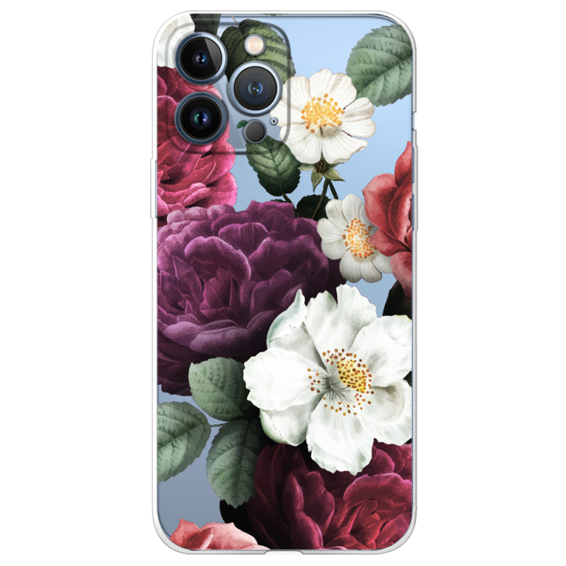 Прозрачный чехол BoxFace Apple iPhone 13 Pro Max Floral Dark Dreams