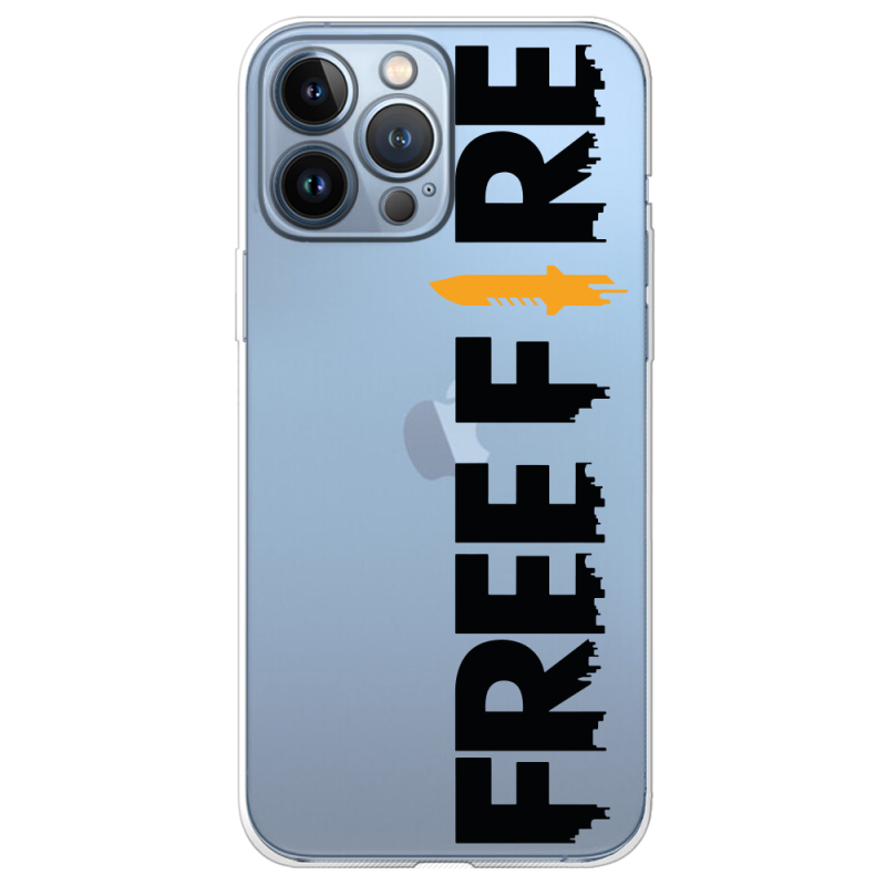 Прозрачный чехол BoxFace Apple iPhone 13 Pro Max Free Fire Black Logo