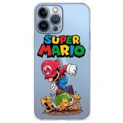 Прозрачный чехол BoxFace Apple iPhone 13 Pro Max Super Mario