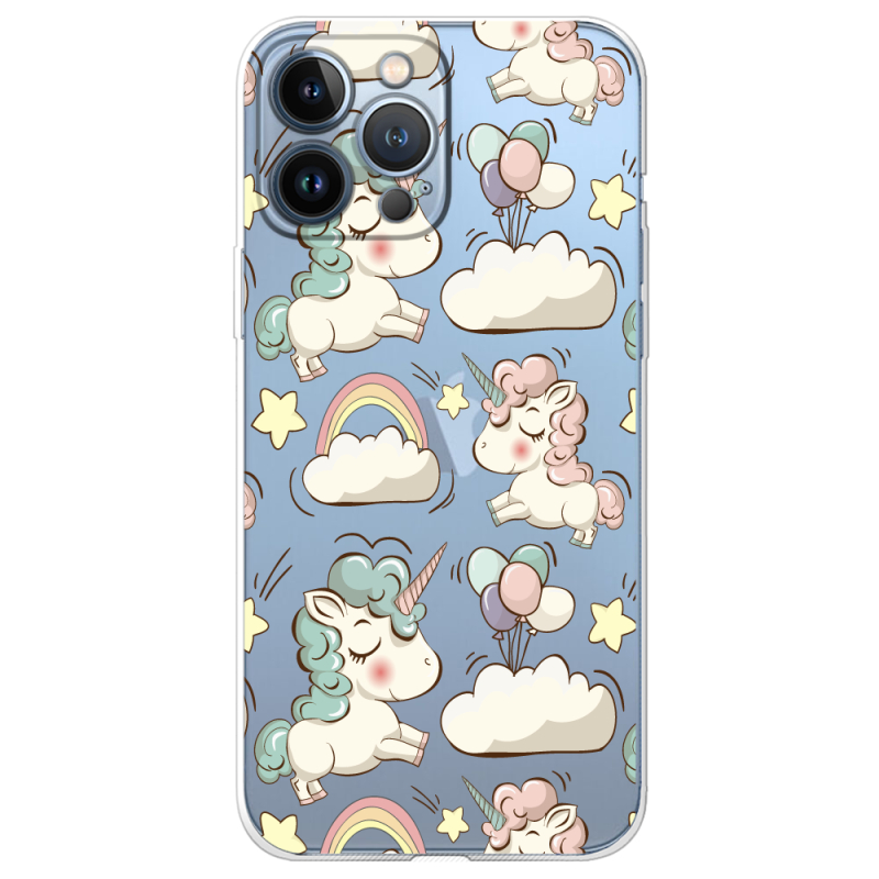 Прозрачный чехол BoxFace Apple iPhone 13 Pro Max Unicorns