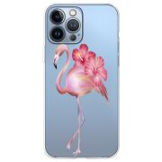Прозрачный чехол BoxFace Apple iPhone 13 Pro Max Floral Flamingo