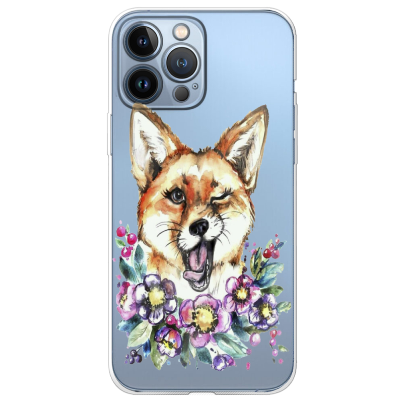 Прозрачный чехол BoxFace Apple iPhone 13 Pro Max Winking Fox