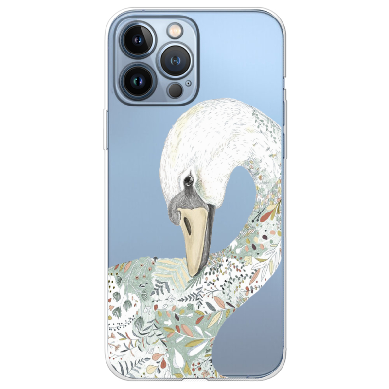 Прозрачный чехол BoxFace Apple iPhone 13 Pro Max Swan