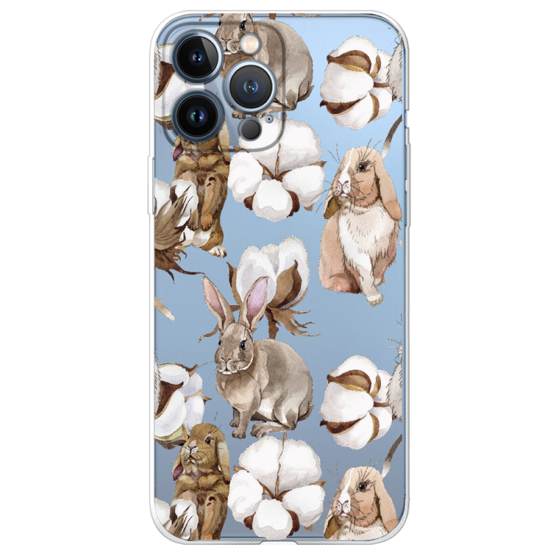 Прозрачный чехол BoxFace Apple iPhone 13 Pro Max Cotton and Rabbits
